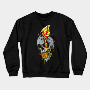 Brain Pizza Skull Crewneck Sweatshirt